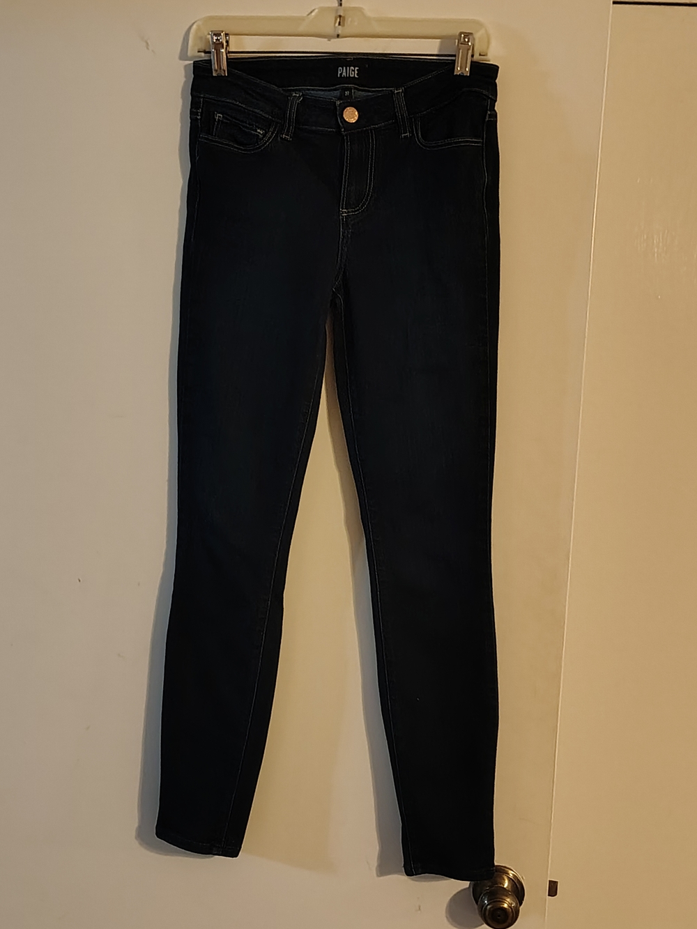 PAIGE Women's Dark Blue Verduga Ultra Skinny Jeans